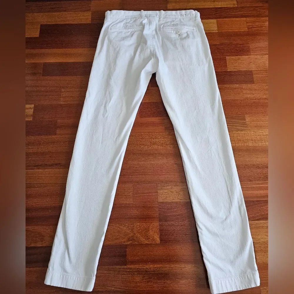 Men's J. Crew 484 Slim Fit Stretch  White Jeans 30x32.  Excellent Condition